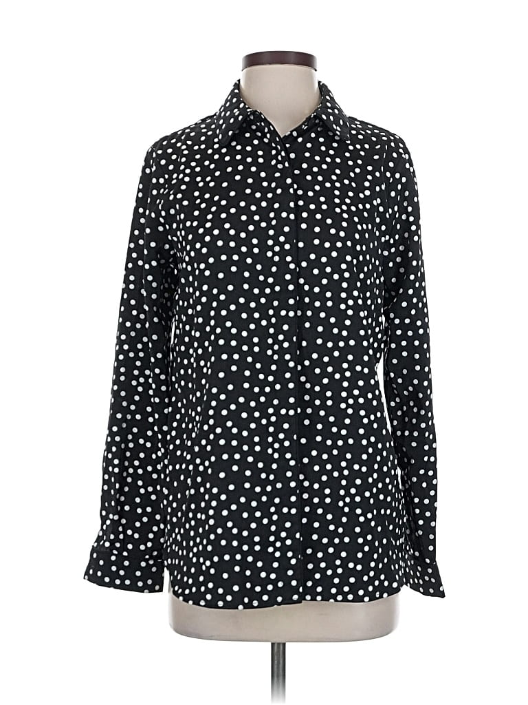 Pre-owned Joe Fresh Long Sleeve Blouse In Black