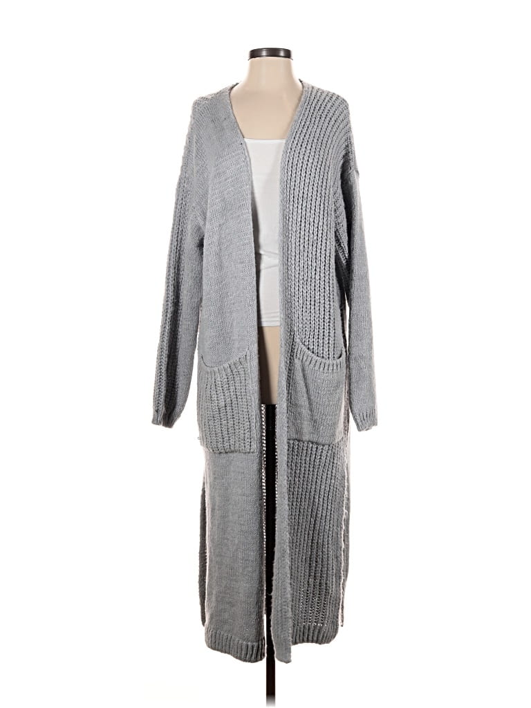 Pre-owned Topshop Cardigan Sweater In Gray
