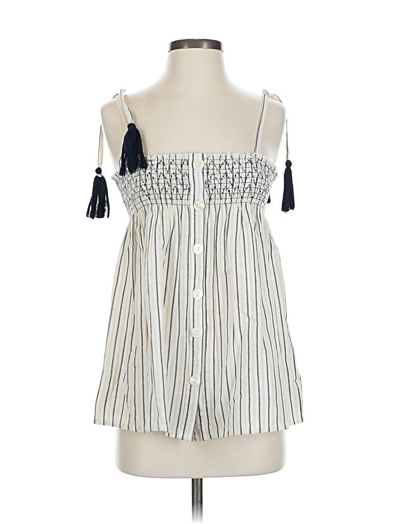 Pre-owned Maurices Tank Top Ivory Strapless Neckline Tops In White