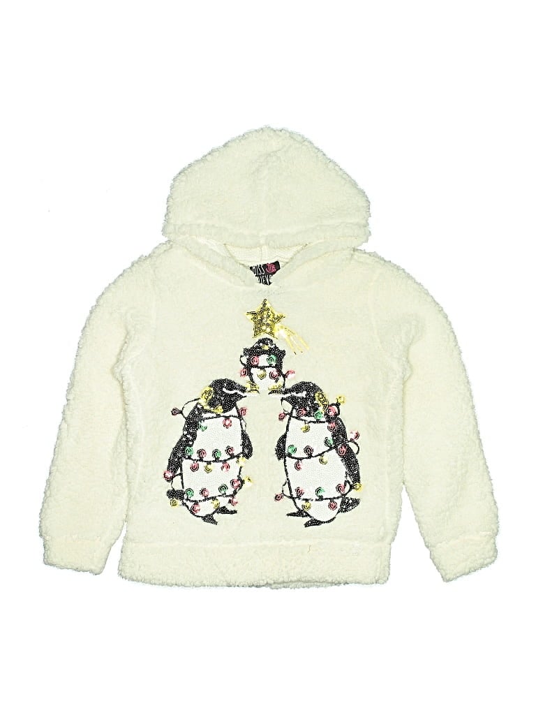 Pre-owned Miss Chievous Kids' Pullover Hoodie In White