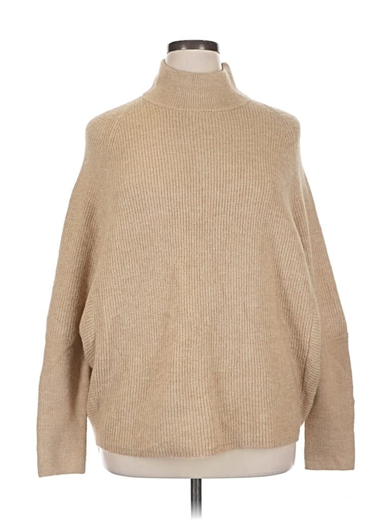 Pre-owned Assorted Brands Turtleneck Sweater In Brown