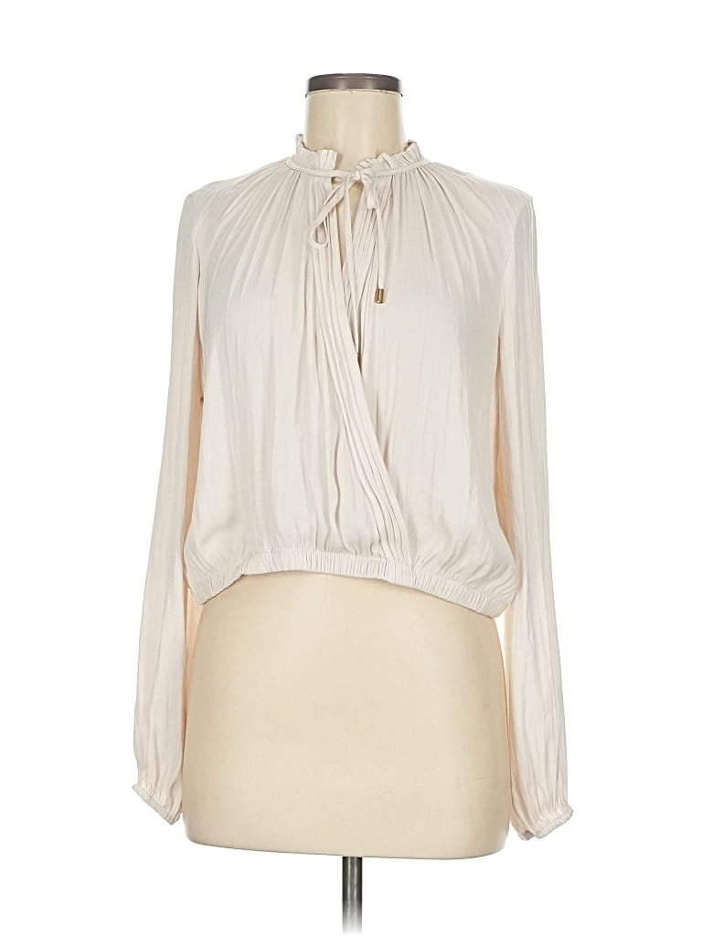 Pre-owned Rachel Rachel Roy Long Sleeve Blouse In White