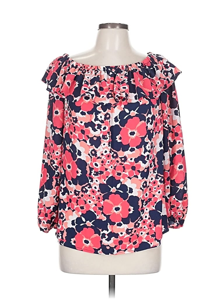 Pre-owned Michael Michael Kors 3/4 Sleeve Blouse In Pink