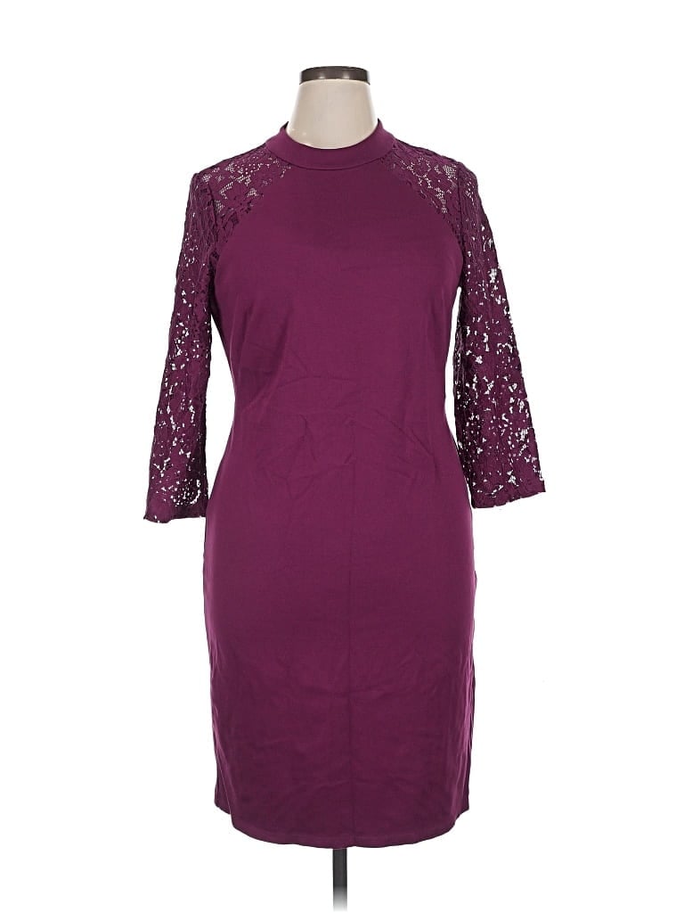 Pre-owned Nine West Cocktail Dress In Burgundy