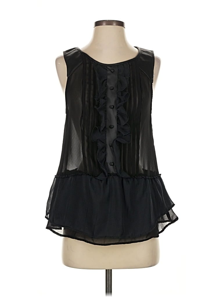 Pre-owned Free People Sleeveless Blouse In Black