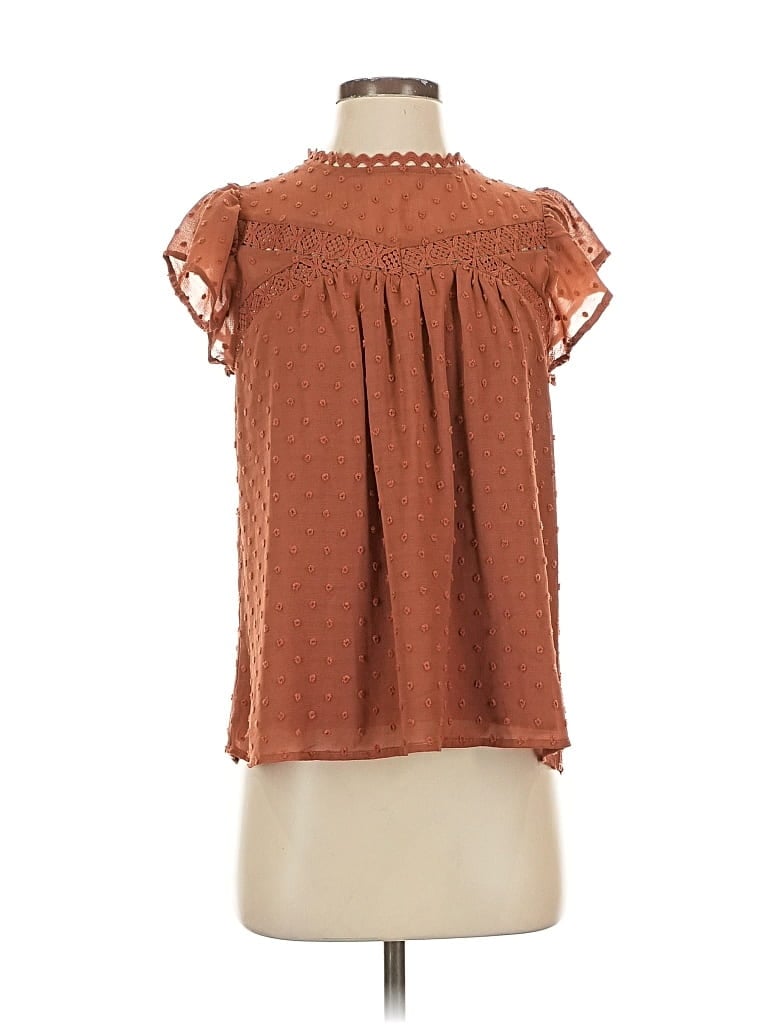 Pre-owned Mine Sleeveless Blouse In Brown