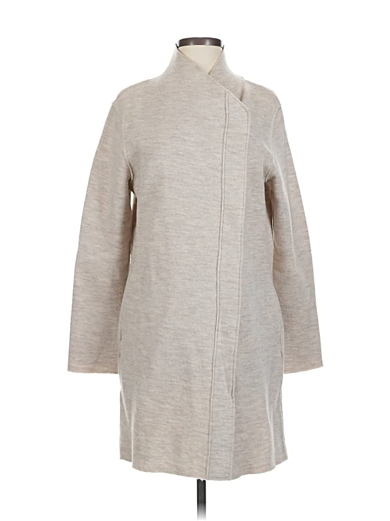 Pre-owned Eileen Fisher Wool Coat In Brown