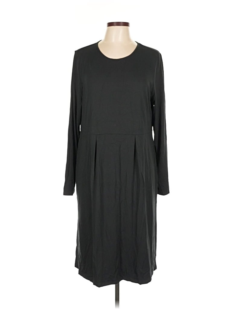Pre-owned Jjill Casual Dress In Black