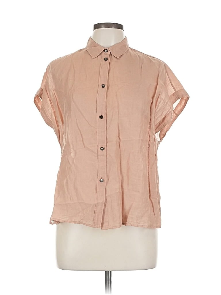 Pre-owned Pomandère Short Sleeve Blouse In Brown