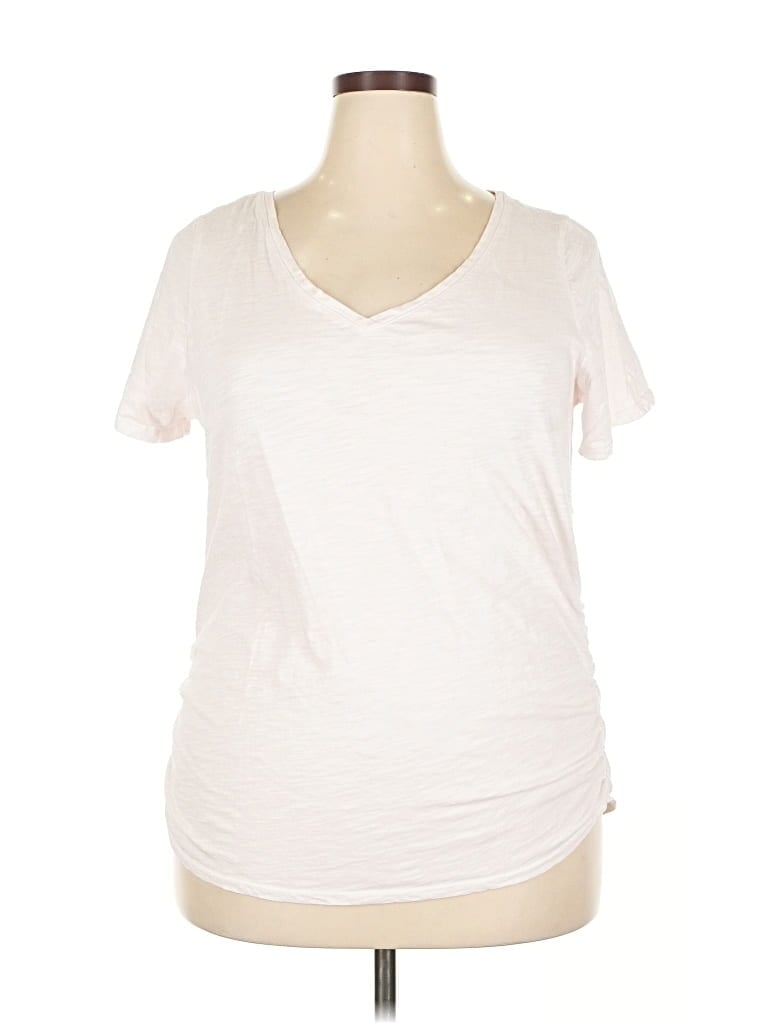 Pre-owned Lane Bryant Short Sleeve T-shirt In White