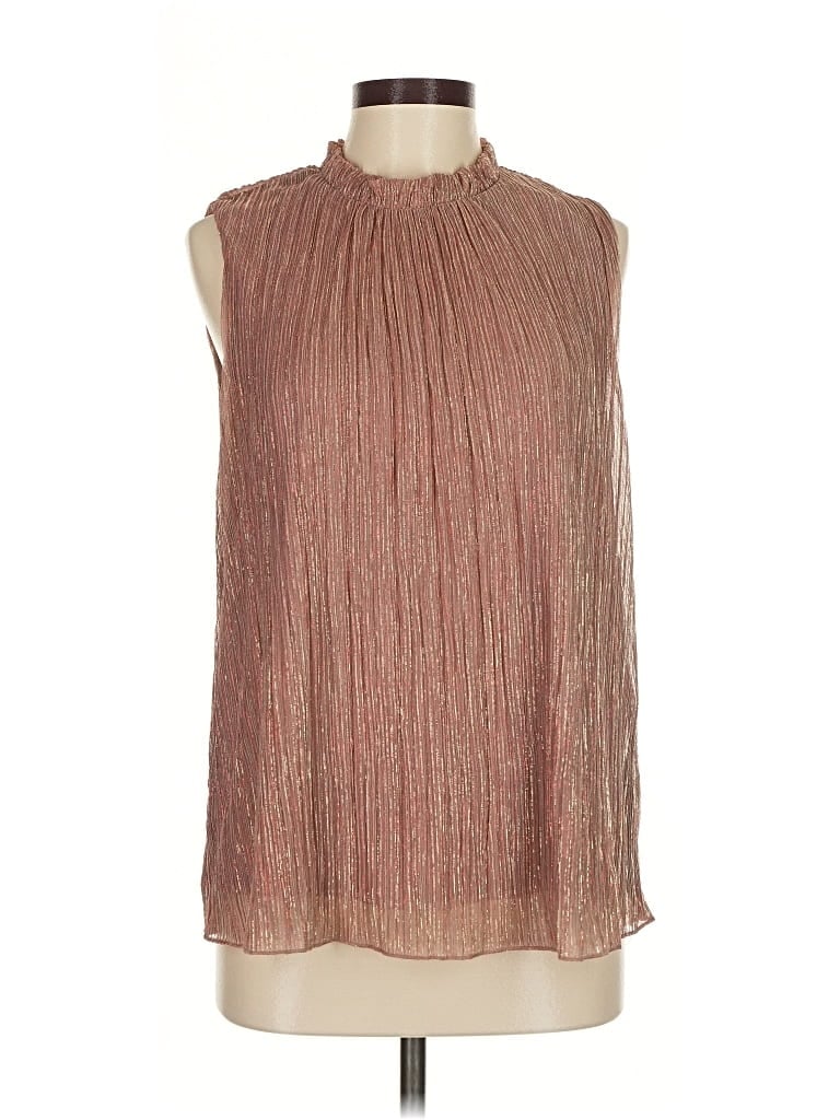 Eri + Ali Sleeveless Blouse In Brown