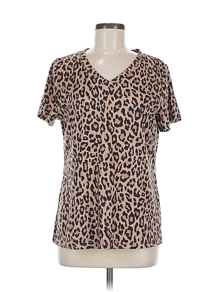 Pre-owned Unbranded Short Sleeve T-shirt In Brown