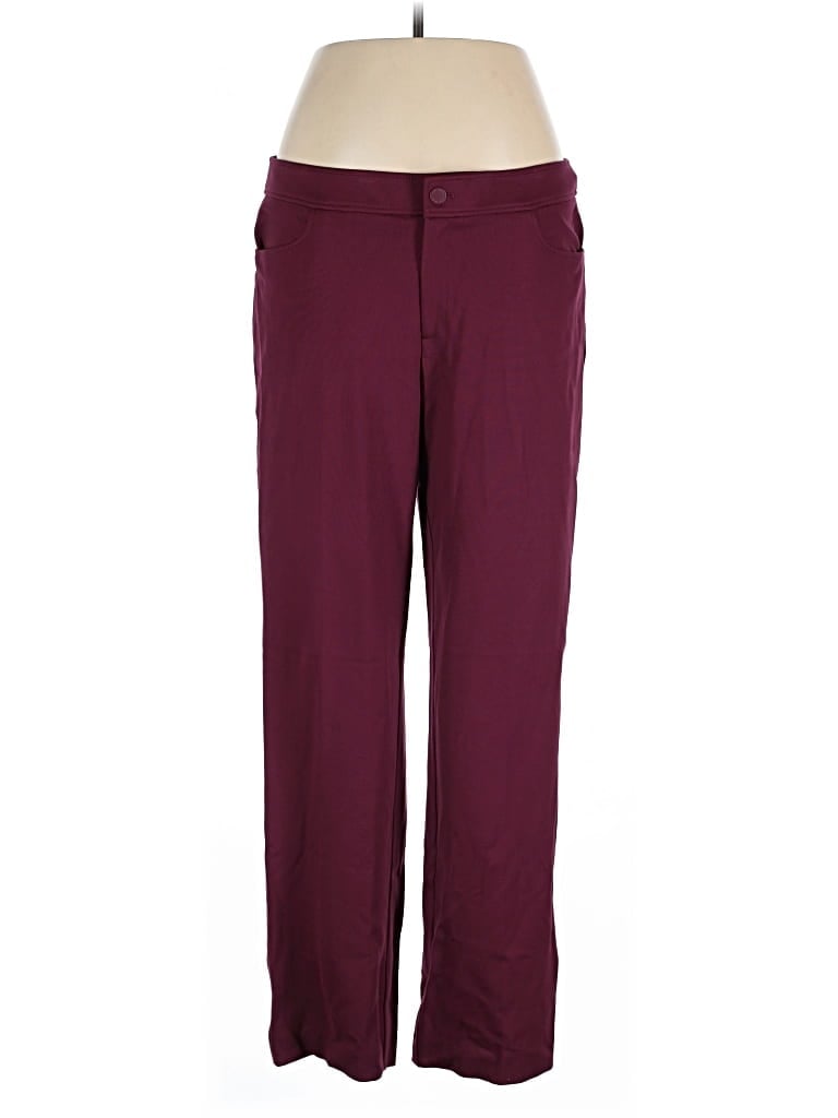 Pre-owned Anne Klein Casual Pants In Burgundy