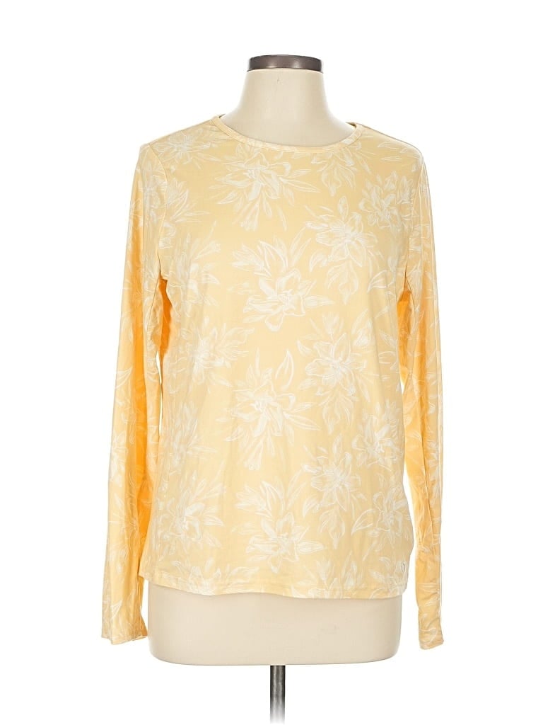 Pre-owned Hang Ten Long Sleeve T-shirt In Yellow