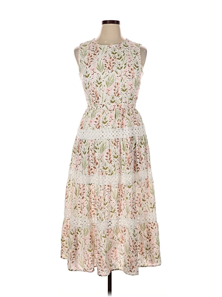 Pre-owned Melloday Casual Dress In White