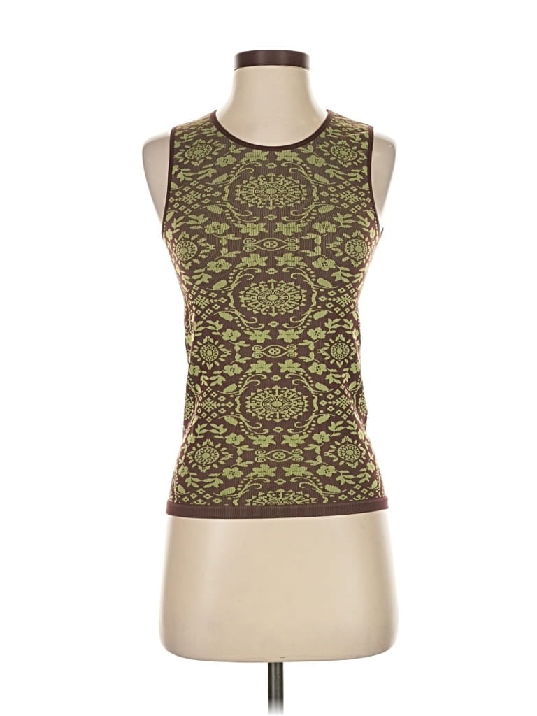 Pre-owned Athleta Tank Top Brown Halter Neckline Tops