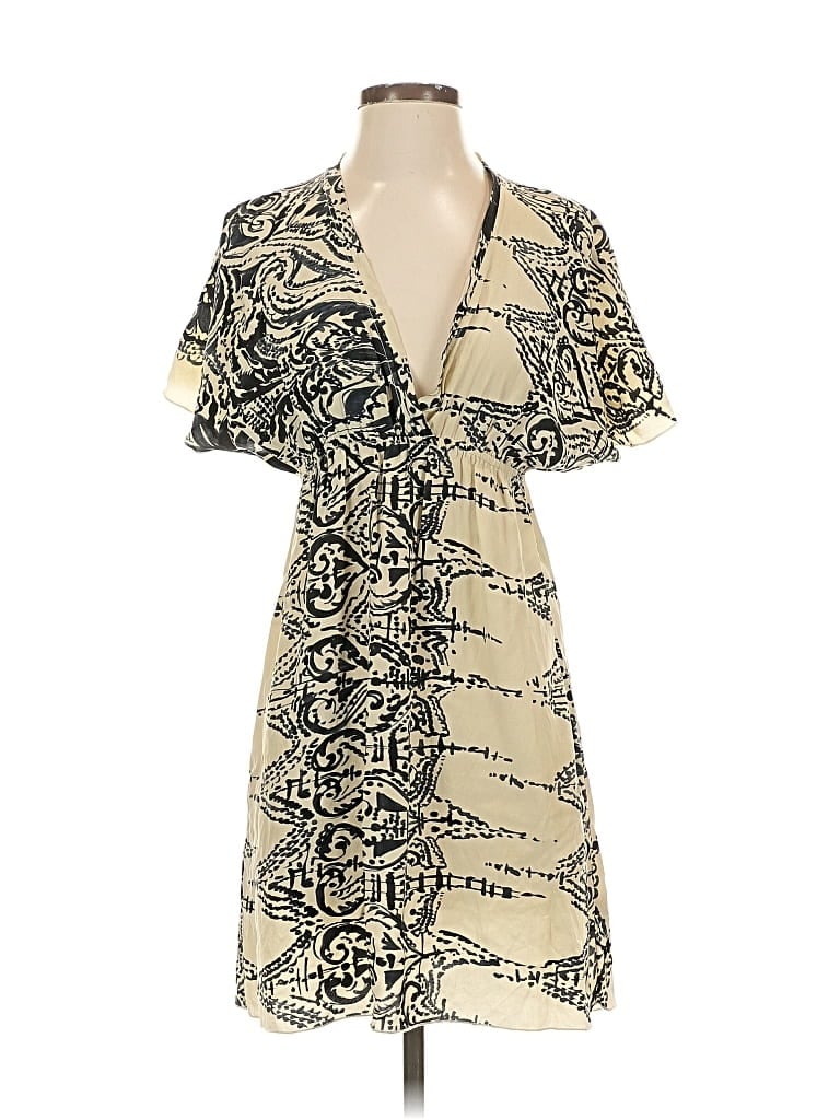 Pre-owned Hale Bob Casual Dress In White