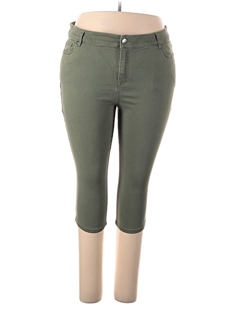 Pre-owned Lane Bryant Casual Pants In Green