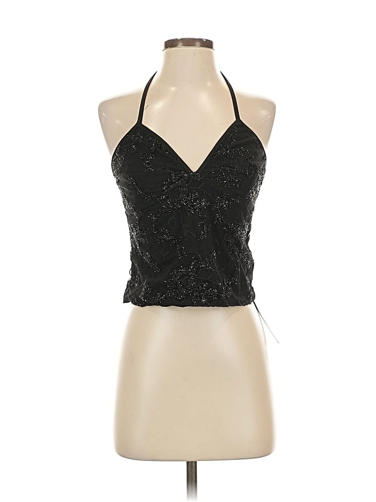 Pre-owned Romwe Tank Top Black Halter Neckline Tops