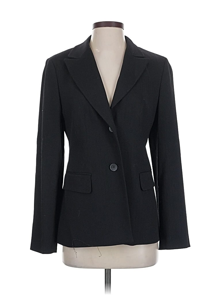 Pre-owned Ann Taylor Loft Wool Blazer Jacket In Black