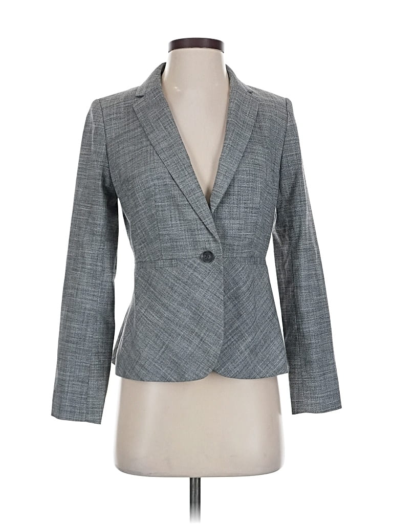 Pre-owned Ann Taylor Factory Blazer Jacket In Gray