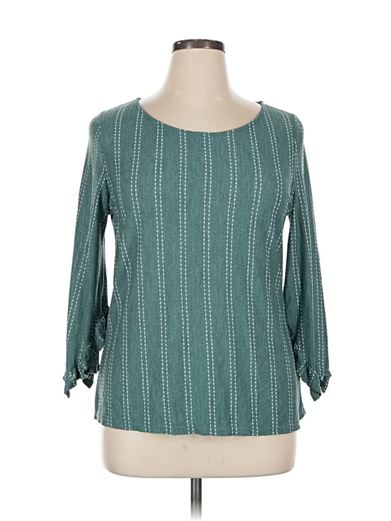 Pre-owned W5 3/4 Sleeve Blouse In Blue