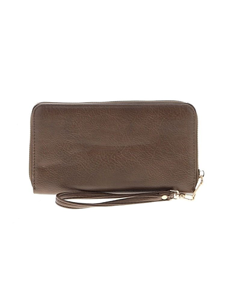 Pre-owned Unbranded Leather Wristlet In Brown