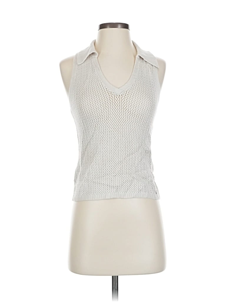 Pre-owned Dkny Jeans Sweater Vest In Silver