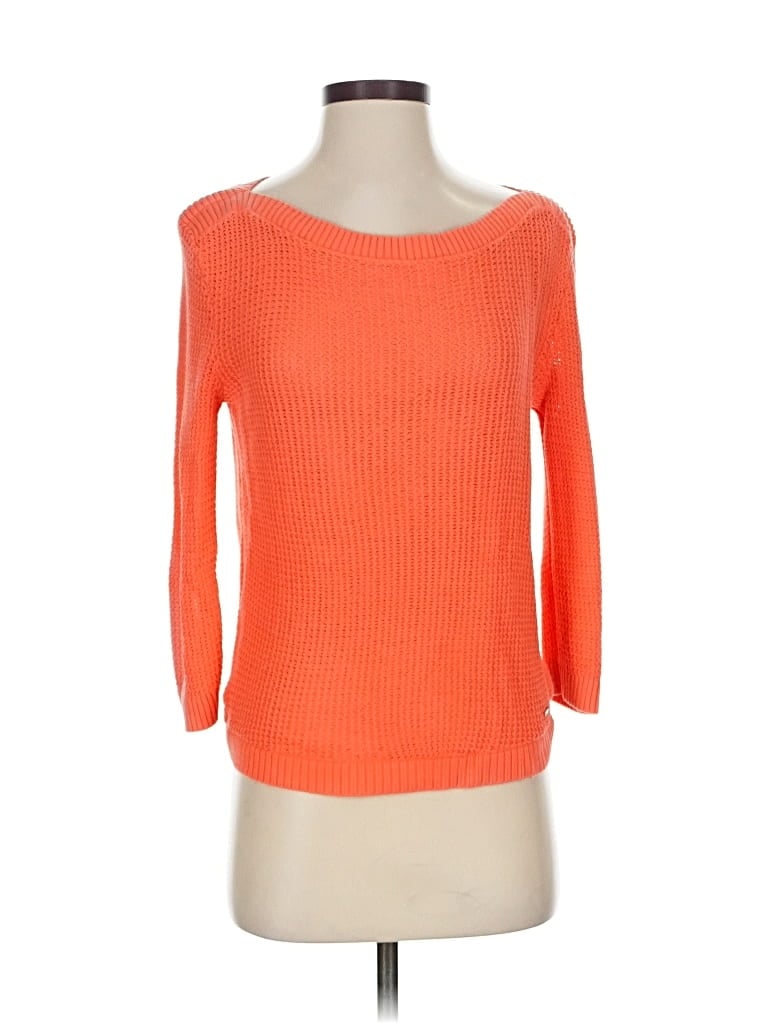Pre-owned Tommy Hilfiger Pullover Sweater In Orange