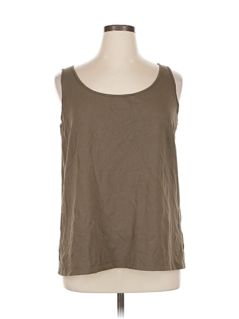 Pre-owned Nic + Zoe Sleeveless T-shirt In Brown