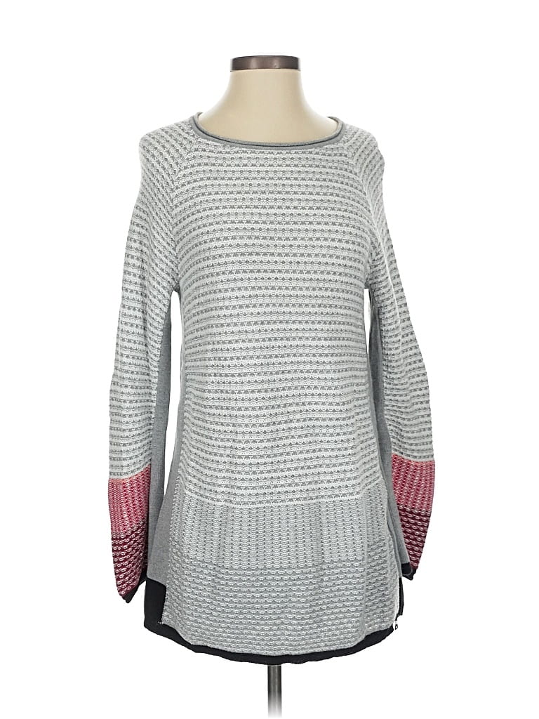 Pre-owned Nic + Zoe Pullover Sweater In Gray