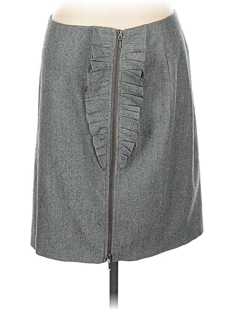 Pre-owned Banana Republic Wool Skirt In Gray