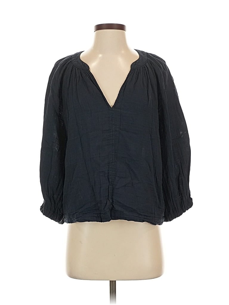 Pre-owned Velvet By Graham & Spencer 3/4 Sleeve Blouse In Black