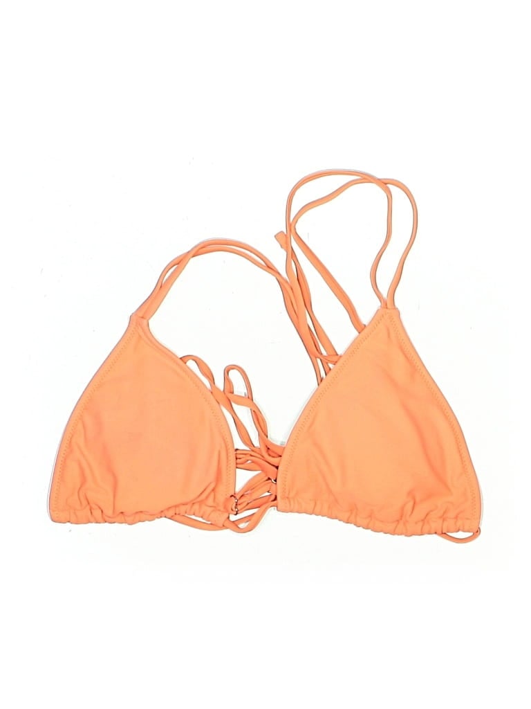 Pre-owned Unbranded Swimsuit Top Orange Swimwear