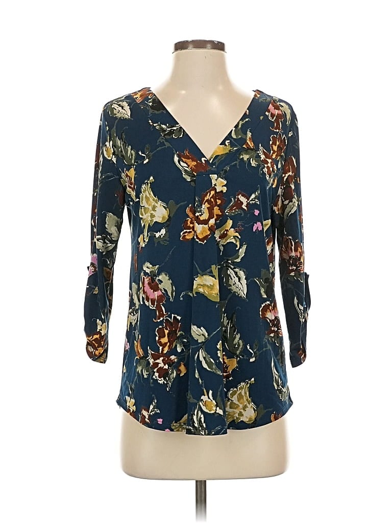 Pre-owned Beacon 3/4 Sleeve Blouse In Blue