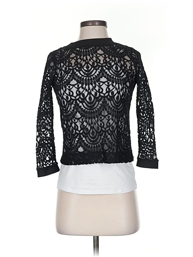 Pre-owned Banana Republic 3/4 Sleeve Top Black Tops