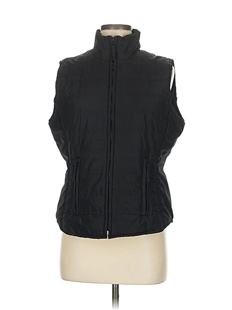 Pre-owned Sjb Active By St. John's Bay Cardigan Sweater In Black