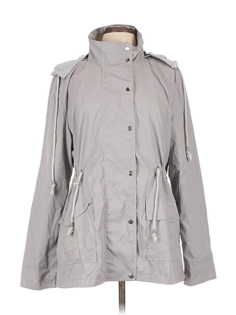 Pre-owned Assorted Brands Raincoat In Gray