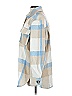 H&M Checkered-gingham Blue Coat Size XS - photo 5
