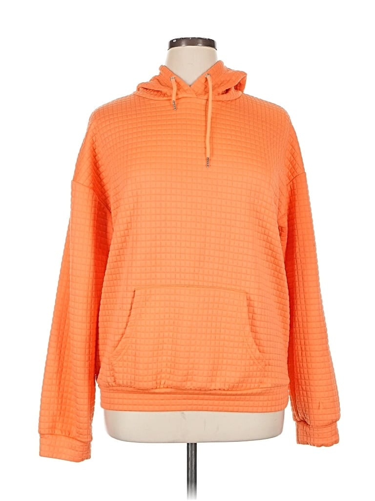 Pre-owned Unbranded Pullover Hoodie In Orange