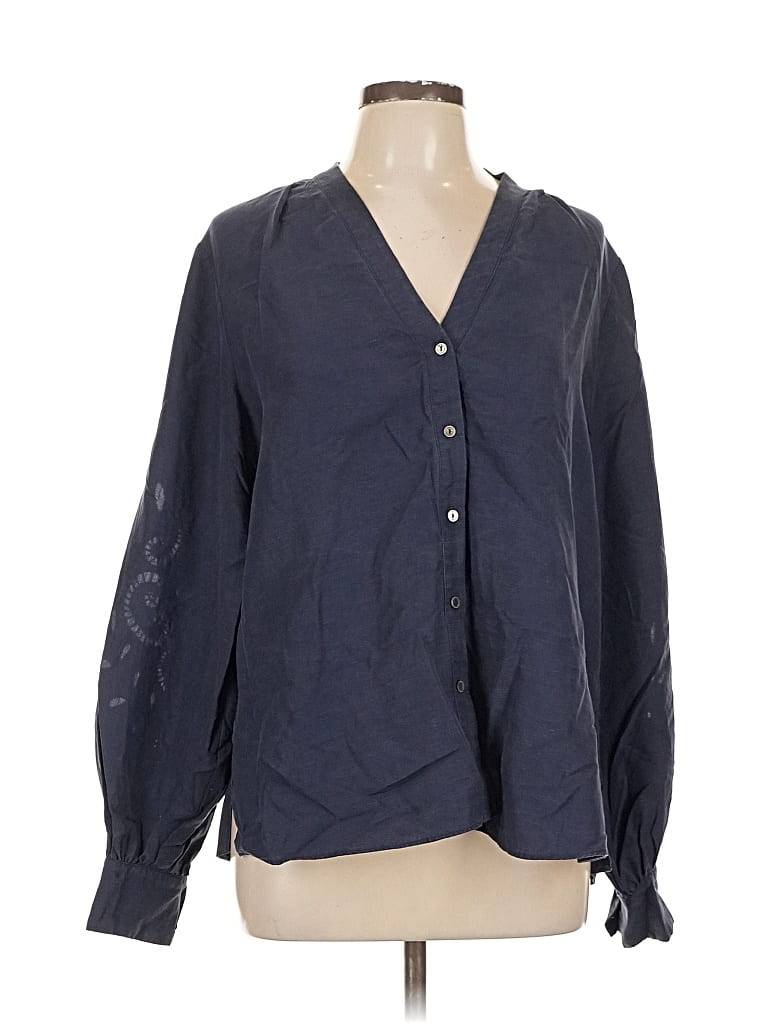 Pre-owned Kobi Halperin Long Sleeve Blouse In Blue