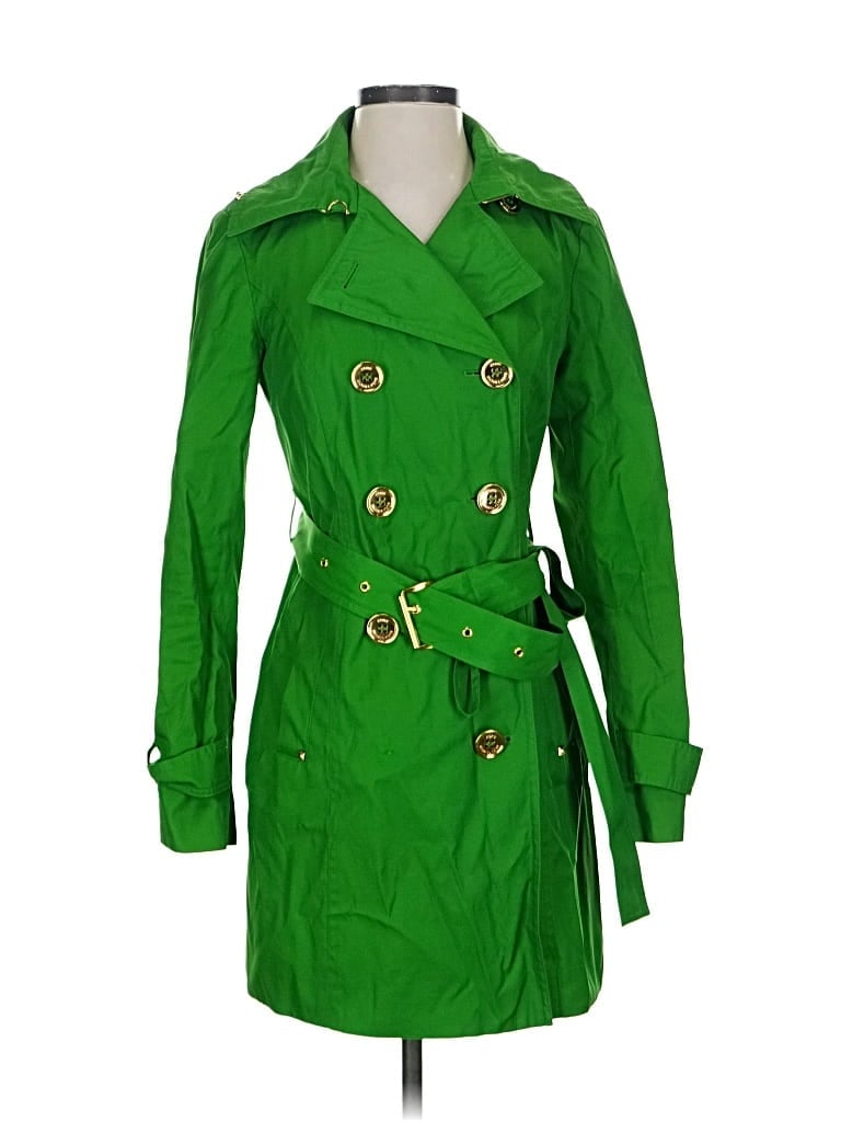 Pre-owned Michael Michael Kors Trenchcoat In Green