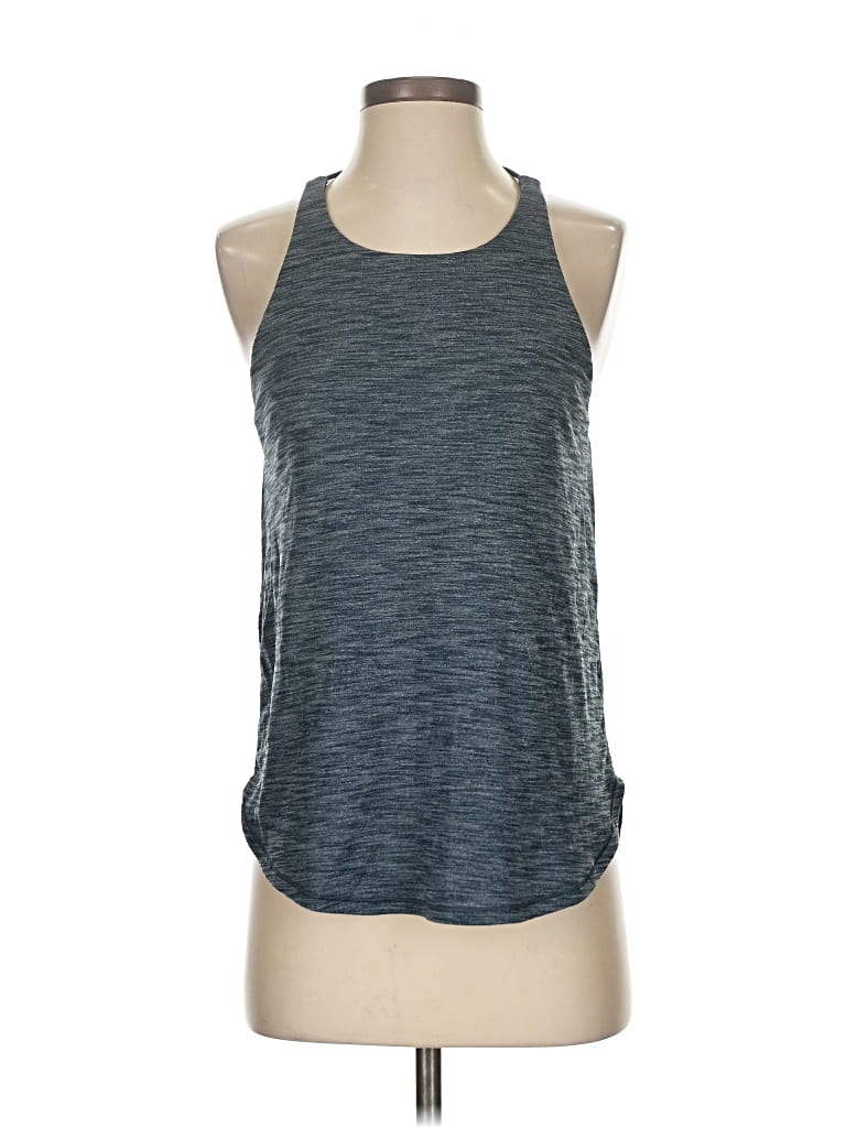 Pre-owned Lululemon Athletica Tank Top Blue Halter Neckline Tops