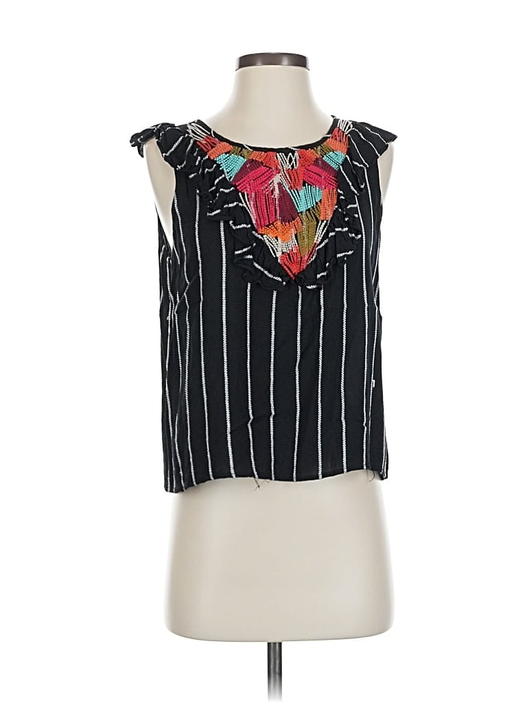 Pre-owned Thml Sleeveless Blouse In Black