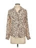 Rails Animal Print Ivory Long Sleeve Blouse Size XS - photo 1