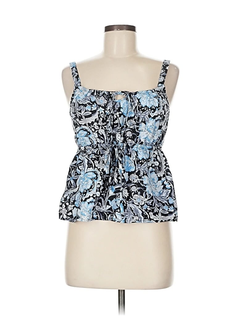 Pre-owned Tahari Sleeveless Blouse In Blue