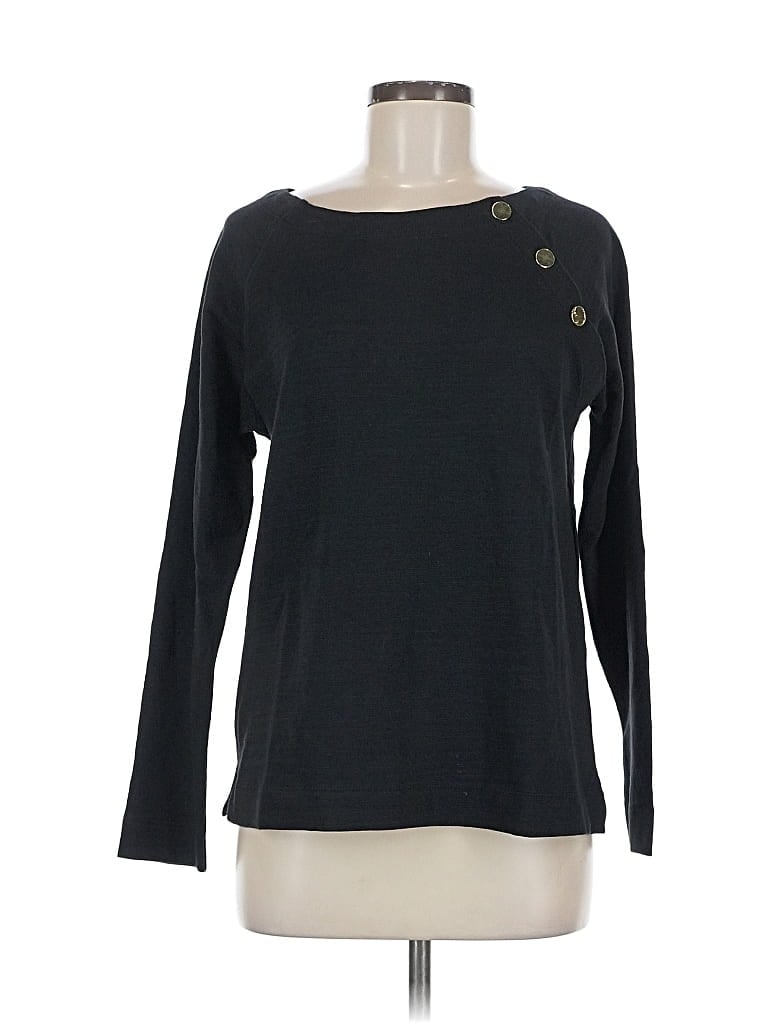 Pre-owned Ann Taylor Loft Long Sleeve T-shirt In Black