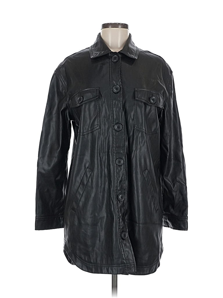 Pre-owned Bershka Raincoat In Black