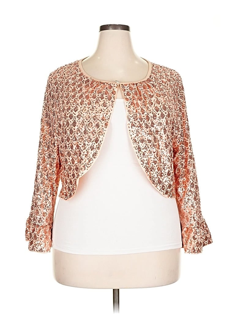 Pre-owned Unbranded Cardigan Sweater In Orange