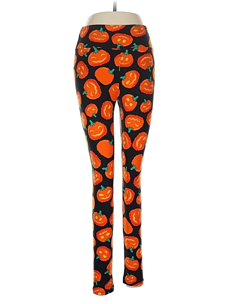 Pre-owned Lularoe Leggings In Orange